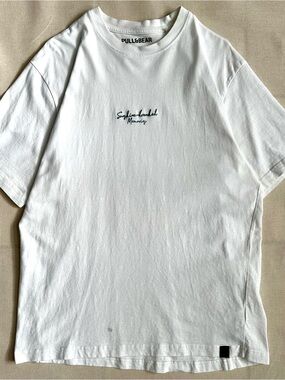 Pull&Bear White Oversized Graphic Tee Shirt M